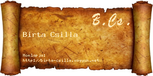 Birta Csilla névjegykártya