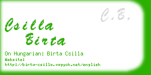 csilla birta business card